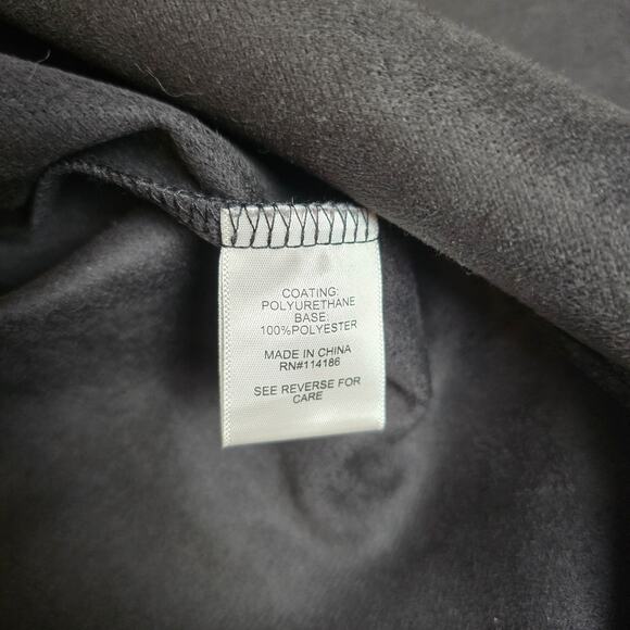 NWT Juicy Couture, Black, Plether Button-Up Jacket Large - Picture 6 of 10